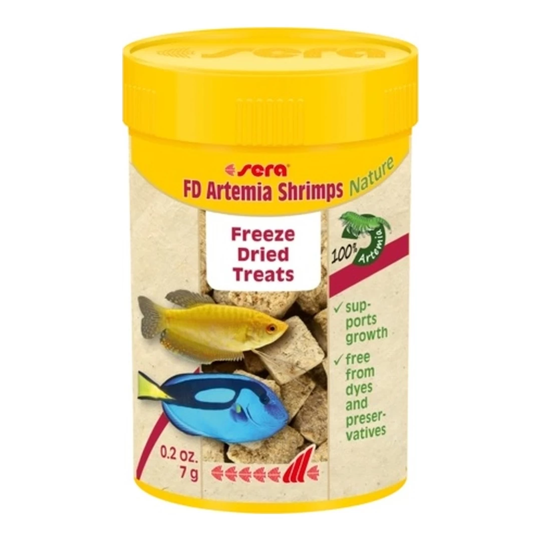 Snack pentru pești și nevertebrate Sera FD Artemia Shrimps Nature Snack pentru pești și nevertebrate Sera FD Artemia Shrimps Nature - imagine 1